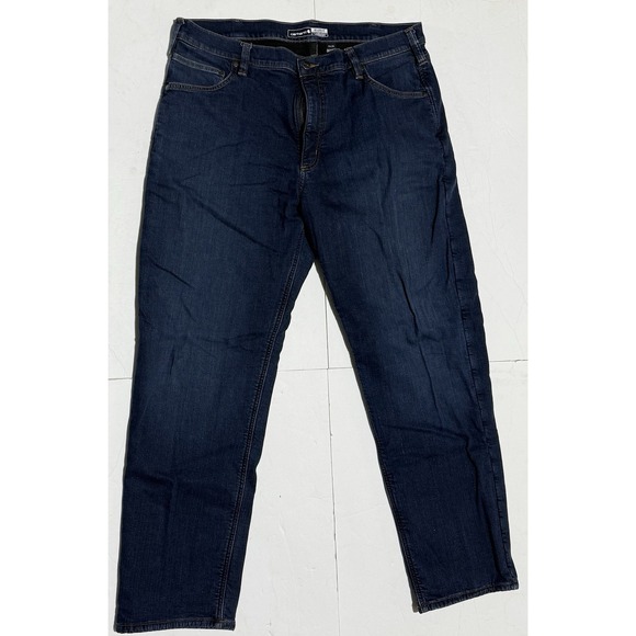 Carhartt Jeans Fleece Lined Relaxed Fit Blue Denim Size 40x34 Outdoor Work Men's - Picture 1 of 6